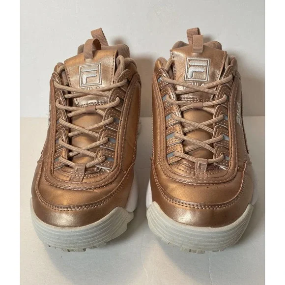 Fila Disruptor II Premium Rose Gold Chunky Trainers US 9.5 UK 7 5FM00040-063 - Picture 7 of 14